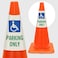 SmartSign &ldquo;Handicapped Parking Only&rdquo; Bright Reflective Cone Message Sleeve, [Cone Not Included]
