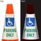 SmartSign &ldquo;Handicapped Parking Only&rdquo; Bright Reflective Cone Message Sleeve, [Cone Not Included]