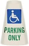 SmartSign &ldquo;Handicapped Parking Only&rdquo; Bright Reflective Cone Message Sleeve, [Cone Not Included]