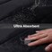 Buganda (16"x47"/40x120 cm, Black- Memory Foam Soft Bath Mats - Non Slip Absorbent Bathroom Rugs Rubber Back Runner Mat for Kitchen Bathroom Floors 41cm x 120cm, Black