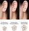 AllenCOCO Rose Flower Stud Earrings for Women Sensitive Ears, Hypoallergenic Cute Gold And Silver Rose Flower Earrings Studs for Women Nickel Free