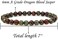 Angelstones 'Handmade Gem Semi Precious Gemstone 6mm Round Beads Stretch Bracelet 7'' Unisex'
