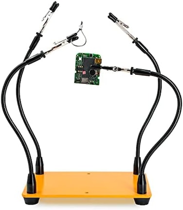 حامل لوحة الدوائر المطبوعة (PCB) من كوتو، أداة لحام يدوية ثلاثية الأذرع، قاعدة فولاذية مانعة للانزلاق، مناسبة للأعمال اليدوية والمجوهرات والهوايات وورش العمل.