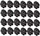 MALUAN Very Big Size 24 PCS Billiards Snooker Cue Locating Clip Holder Regular Fishing Rod Storage Clips Black for Pool Cue Racks,Holding Hole Size 2.3cm/0.95", Or usesd for Fishing Rod Storage Rack