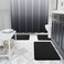 Buganda Memory Foam Bath Mat Rug, 24" x 16", Ultra Soft and Non-Slip Bathroom Rugs, Water Absorbent and Machine Washable Bath Rug for Bathroom, Shower, and Tub, Black