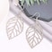 NVENF Leaf Earrings and Long Necklaces Set for Women Boho Gold-tone Multi Tiered Leaves Delicate Chain Dangle Necklace SimpleLeaf Statement Dangling Earrings