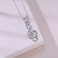 DXZNBEST Music Note Pendant Necklace 925 Sterling Sliver Cubic Zirconia for Women Girls Mother&rsquo;s Day Valentine's Day Christmas Jewelry Gift Chain 18 Inches, silver