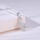 DXZNBEST Music Note Pendant Necklace 925 Sterling Sliver Cubic Zirconia for Women Girls Mother&rsquo;s Day Valentine's Day Christmas Jewelry Gift Chain 18 Inches, silver