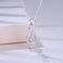 DXZNBEST Music Note Pendant Necklace 925 Sterling Sliver Cubic Zirconia for Women Girls Mother&rsquo;s Day Valentine's Day Christmas Jewelry Gift Chain 18 Inches, silver