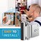 WINONLY Home Security Door Reinforcement Lock - Upgraded Safety Childproof Door Locks Hardware for Inward Swinging Door, Extra Night Add a Lock Inside Withstands 800lbs Deadbolt Latch, Guard Bedroom P