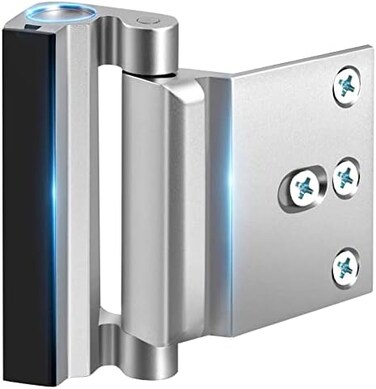 WINONLY Home Security Door Reinforcement Lock - Upgraded Safety Childproof Door Locks Hardware for Inward Swinging Door, Extra Night Add a Lock Inside Withstands 800lbs Deadbolt Latch, Guard Bedroom P