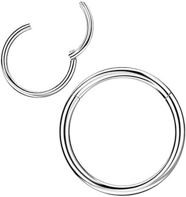 JOFUKIN 316L Surgical Steel Piercing Jewelry Nose Rings 20g 18g 16g 14g Cartilage Earring Helix Earring Lip Rings Septum Rings Tragus Earrings Conch Earrings Rook Earrings Daith Earrings 5mm - 16mm