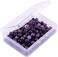 Cmidy Natural Stone Beads 100pcs 8mm Amethyst Round Genuine Real Stone Beading Loose Gemstone Hole Size 1mm DIY Charm Smooth Beads for Bracelet Necklace Earrings Jewelry Making (Amethyst