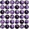 Cmidy Natural Stone Beads 100pcs 8mm Amethyst Round Genuine Real Stone Beading Loose Gemstone Hole Size 1mm DIY Charm Smooth Beads for Bracelet Necklace Earrings Jewelry Making (Amethyst
