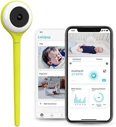 Lollipop Baby Camera with True Crying Detection (Pistachio