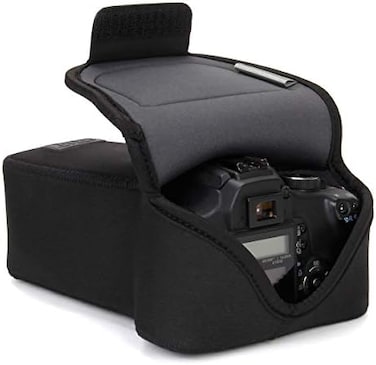 USA GEAR DSLR Camera Case/SLR Camera Sleeve for Zoom Lens with Neoprene Protection, Holster Belt Loop and Accessory Storage - Compatible with Canon, Nikon, Sony, Olympus, Pentax and Many More