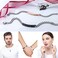 Jstyle 4Pcs Couple Necklace Bracelets Matching Set for Women Men Heart Pendant Necklace HisHers Bracelets Couple Gift