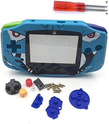 Fortune Cats Replacement Housing Shell Case Cover Skin Button for Gameboy Advance GBA Console Color Clear