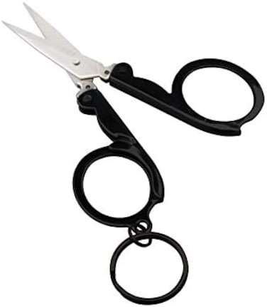 AceCamp Munkees Mini Folding Scissors Keychain, Stainless Steel PortableFoldable Travel Cutter Pocket Key Ring, Small Key Chain Scissor Tool for Crafting, Emergency, Survival, Camping, OutdoorsMore