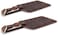 S-ZONE Leather Luggage Baggage Name Labels ID Label for Suitcases Backpack 2 Pieces Set, Dark Brown, Small