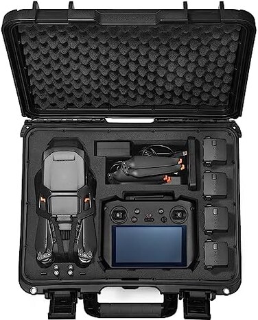 حقيبة حمل صلبة مقاومة للماء من ليكوفي، متوافقة مع طائرات DJI Mavic 3 Pro/DJI Mavic 3 Classic/DJI Mavic 3 Drone Combo/Cine ووحدات التحكم عن بعد DJI RC Pro/DJI RC/DJI RC N1 وملحقاتها (الحقيبة فقط).