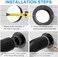 Hon&amp;Guan HonGuan Duct Connector Flange 6 Inch, Plastic 6 Inch Dust Collection Fittings Dryer Vent Connector Flange For Heating Cooling Ventilation System, Black.