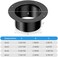 Hon&amp;Guan HonGuan Duct Connector Flange 6 Inch, Plastic 6 Inch Dust Collection Fittings Dryer Vent Connector Flange For Heating Cooling Ventilation System, Black.