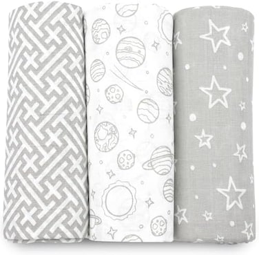 Bublo BabyBaby Swaddle Blanket Wrap for Boy and Girl, 0-3-Month, Newborn Babies Swaddling Sack, Infant Adjustable Sleep Swaddles, Galaxy