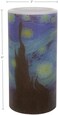 Lavish Home Flameless Candle - Van Gogh Starry Night Battery Operated LED Candle with Remote and Flickering Light - Candles for D&eacute;cor