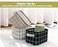 AARAINBOW 3 Packs Storage Basket Bins Canvas Mini Storage Cubes Storage Basket for Makeup, Toys Liners, Books Storage Baskets with Handles for ShelvesDesks(3 Gray
