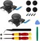Veanic 2-Pack 3D Replacement Joystick Analog Thumb Stick for Switch Joy-Con Controller - Include Tri-Wing, Cross Screwdriver, Pry Tools4 Thumbstick Caps