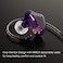 BASN in Ear Monitor Headphones Singer Earphones Noise-Isolating Comfort Earbud for Musicians (BC100 ClearViolet