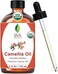 SVA Organics Camellia Oil Organic USDA 4 Ounce Pure Natural Cold Pressed Carrier Oil for Skin Care, Hair, Face Cleanser, Shampoo