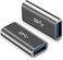 QianLink 2-Pack Aluminum USB 3.0 A Female to Female Adapter, SuperSpeed, 5Gbps, Grey