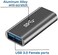 QianLink 2-Pack Aluminum USB 3.0 A Female to Female Adapter, SuperSpeed, 5Gbps, Grey