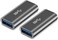 QianLink 2-Pack Aluminum USB 3.0 A Female to Female Adapter, SuperSpeed, 5Gbps, Grey
