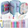Mayboos 96 Pack Crochet Hooks Set, Ergonomic Knitting Needle Weave Yarn Kits with Storage Case and Crochet Needle Accessories for Beginners and Experienced Crochet Hook Lovers