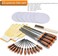 REXBETI 25Pcs Metal File Set, Premium Grade T12 Drop Forged Alloy Steel, Flat/Triangle/Half-round/Round Large File and 12pcs Needle Files with Carry Case, 6pcs Sandpaper, a brush,a pair working gloves