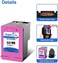 عبوة من خرطوشتي حبر معاد تصنيعهما من SuperInk، متوافقة مع طابعات HP 60 و60XL وCC641WA وCC644WA (خرطوشة سوداء وخرطوشة ثلاثية الألوان). بديل لطابعات Deskjet D1660 وD1663 وPhotoSmart C4600 وC4610 وEnvy 1