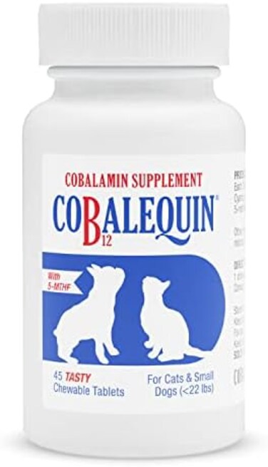 Nutramax Laboratories Cobalequin B12 Supplement for Cats and Small Dogs, 45 Count (Pack of 1