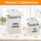 Morezi Pet Food and Treats Containers Set with Scoop for Cats or Dogs - Beige Powder - Coated Carbon Steel - Tight Fitting Lids - Storage Canister Tins - Dog Food