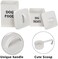 Morezi Pet Food and Treats Containers Set with Scoop for Cats or Dogs - Beige Powder - Coated Carbon Steel - Tight Fitting Lids - Storage Canister Tins - Dog Food