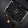 Lifomenz Co Pen Display Box Ebony Wood Pen Display Case,Fountain Pen Storage Box,20 Pen Organizer Box with Glass Window Pen Collection Box with Tray