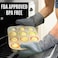 HOMWE Silicone Oven Mitts and Pot Holders, 4-Piece Set, Heavy Duty Cooking Gloves, Kitchen Counter Safe Trivet Mats, Advanced Heat Resistance, Non-Slip Textured Grip, Gray