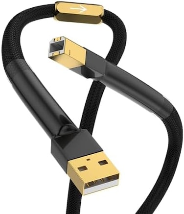 Viborg 1M HiFi USB 2.0 A Male to B Male Audio Digital Cable for Printer Scanner, Computer, Printer, Scanner, Digital Devices