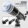 HEXEUM Telescope for AdultsBeginner - 80mm Aperture 600mm Fully Multi-Coated High Transmission Coatings with AZ Mount Tripod Phone Adapter, Carrying Bag, Wireless Control.