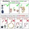 Anchora Original Magic Earring Lifters and Earring Backs &ndash; 3 Pairs of Hypoallergenic Adjustable Earring Lifts - Pairs of Earring Backs&ndash; Easy to Use, Drooping Earrings (silver/gold