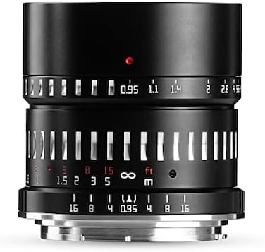 TTARTISAN 50mm F0.95 APS-C Manual Fixed Camera Lens for Sony E-Mount Mirrorless Cameras A5000, A5100, A6000, A6100, A6300, A6400, A6500, A6600, NEX-3, NEX-3N, NEX-3R, NEX-5T, NEX-5R, NEX-5, NEX-5N