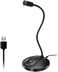 JOUNIVO USB Desktop Microphone with Mute Button,PlugPlay Condenser,Computer, PC, Laptop, Mac, PS4 Mic with StandLED Indicator -360 Gooseneck Design -Recording, Dictation, Youtube, Skype, Gaming, S