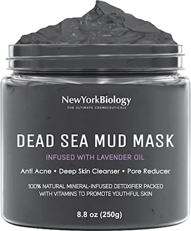 NEW YORK BIOLOGY THE ULTIMATE COSMECEUTICALS New York Biology Dead Sea Mud Mask Infused with Lavender - All Natural - Spa Quality Pore Reducer to Help with Acne, Blackheads and Oily Skin Tightens Skin